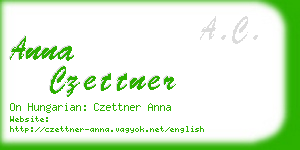 anna czettner business card